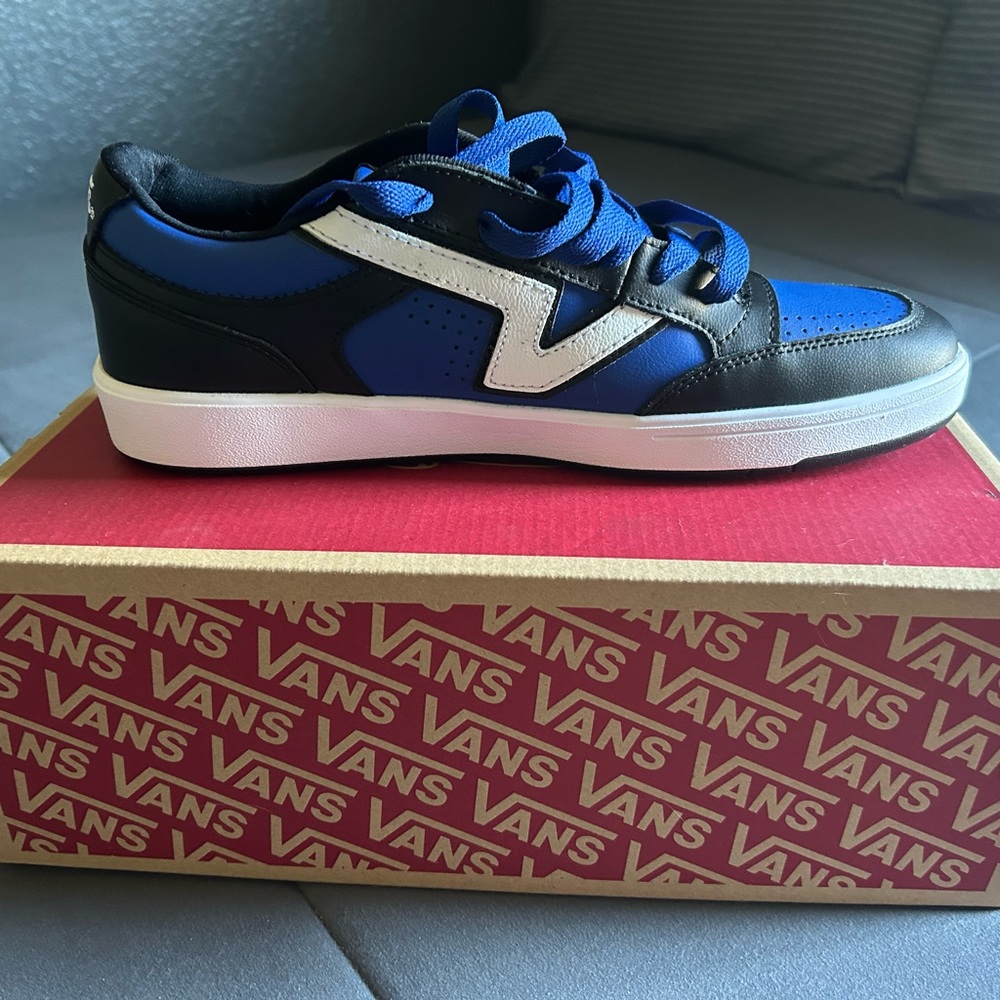 Vans Kids Black and Blue Sneakers
